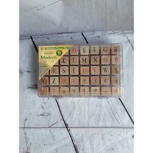 Nicole Classic Alphabet Stamp Set Modern Upper Case 40 Pieces~NIP
